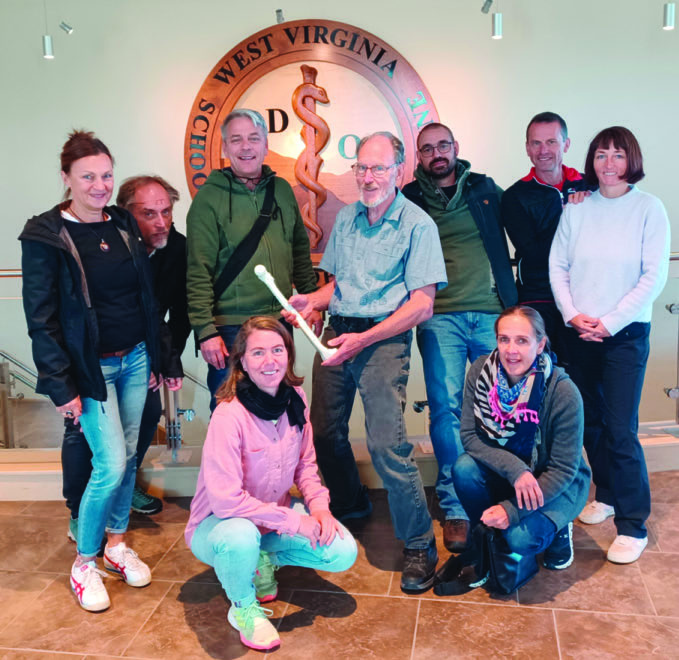 Die Teilnehmer der Studienreise an der West Virginia School of Osteopathic Medicine